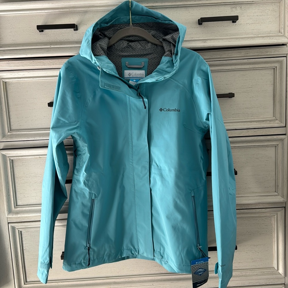 Columbia Earth Explorer Waterproof shell NWT Robin Egg Blue!!
